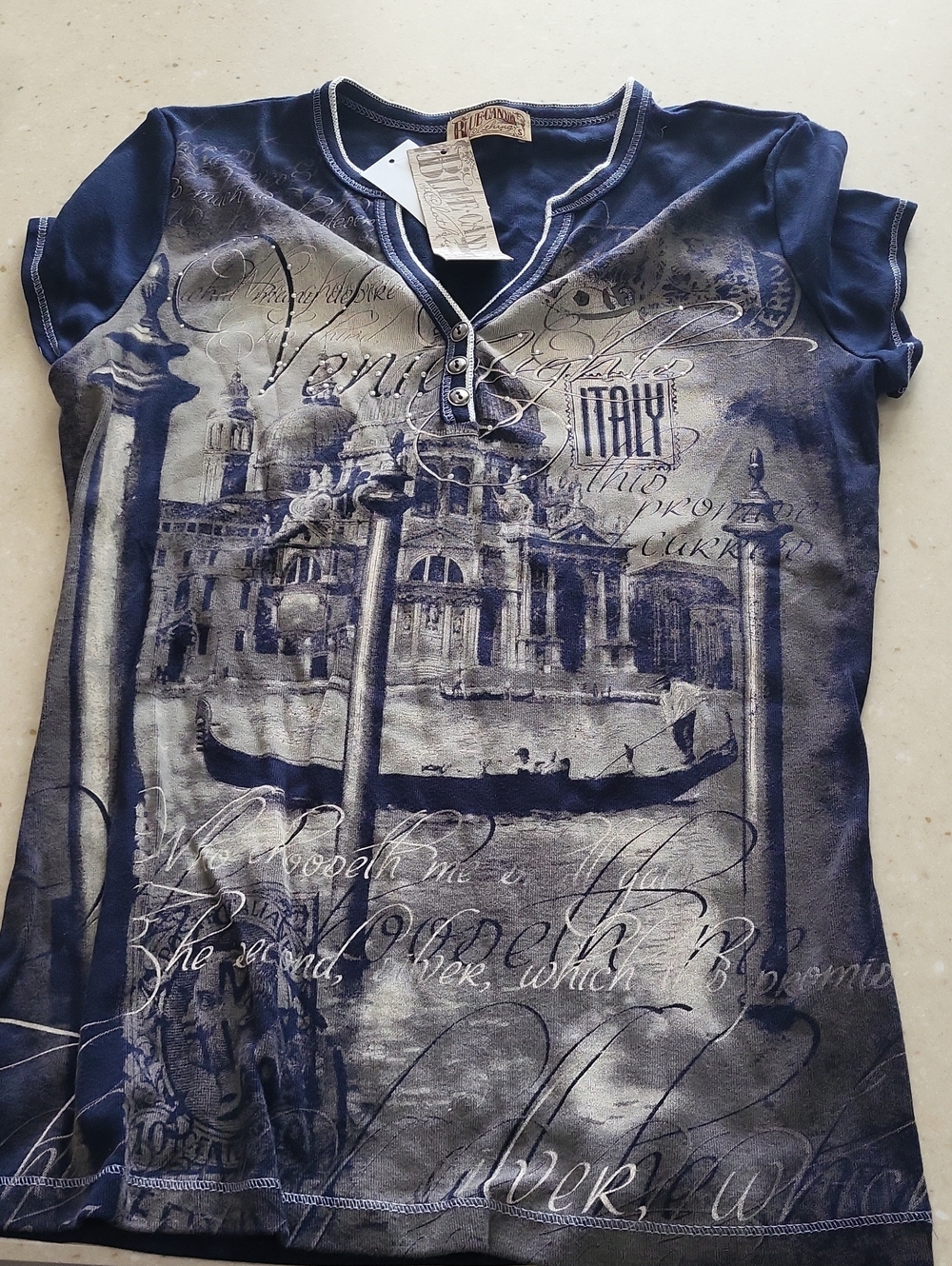 Venice Graphic Short Sleeve Tee - Navy